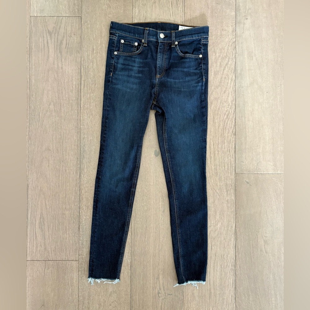 Rag & Bone Blue Ankle Cropped Jeans